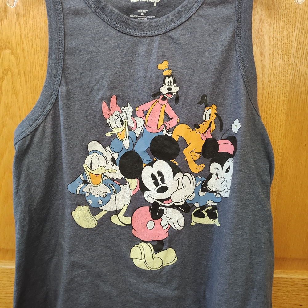 EUC Disney Women's Sleeveless Graphic Tank Top - Blue